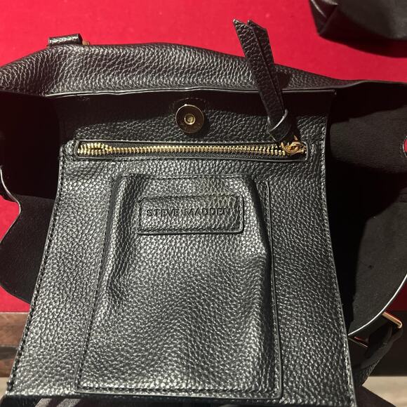 Black leather steve madden shoulder - Picture 5 of 6